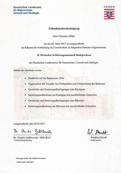 Seminar Badegewässer